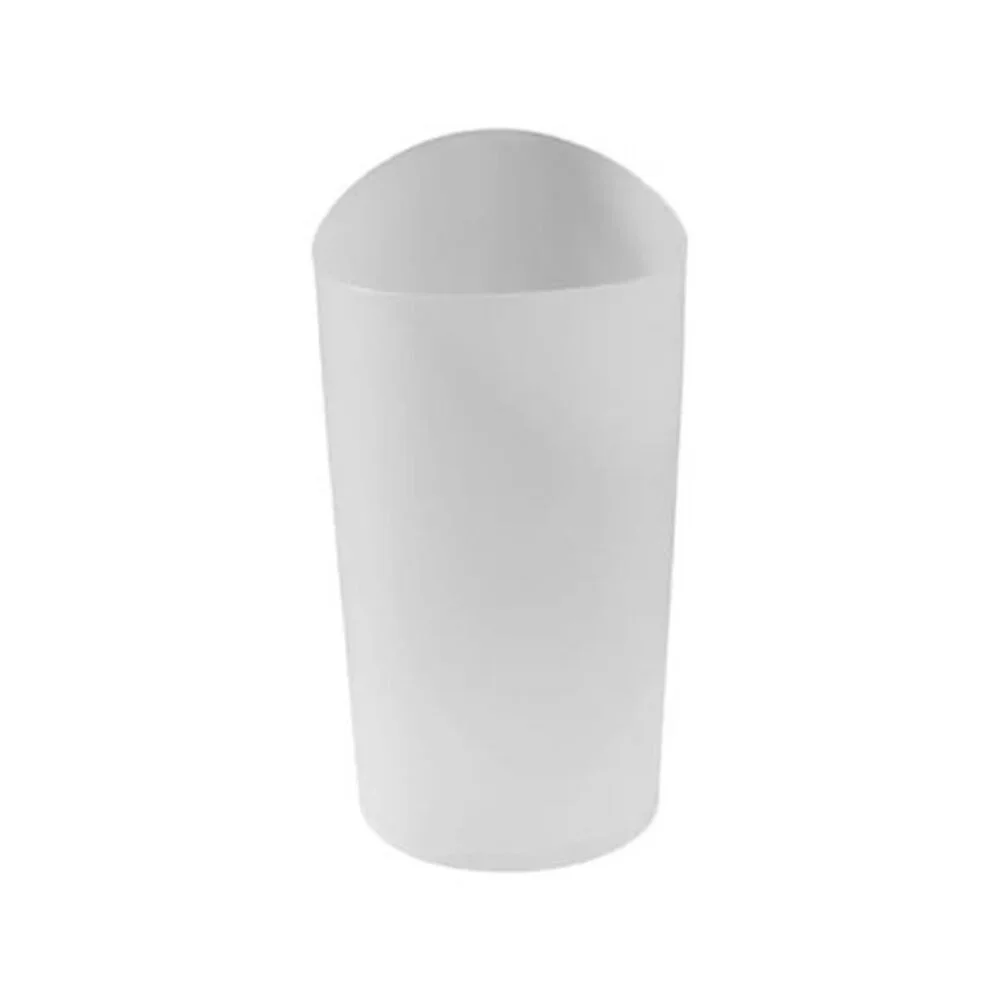 White Plastic Bathroom Bedroom Office Small Trash Can Waste Bin 9 Quart